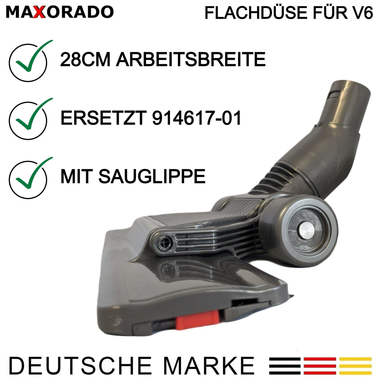 Buse plate Buse plate pour sol pour Dyson V6 DC59 DC61 DC62 DC74 DC23T2 DC29 DC66 DC33c Buse d'aspirateur I Buse d'aspirateur plate Buse pour parquet et sol dur Embout de rechange Accessoire