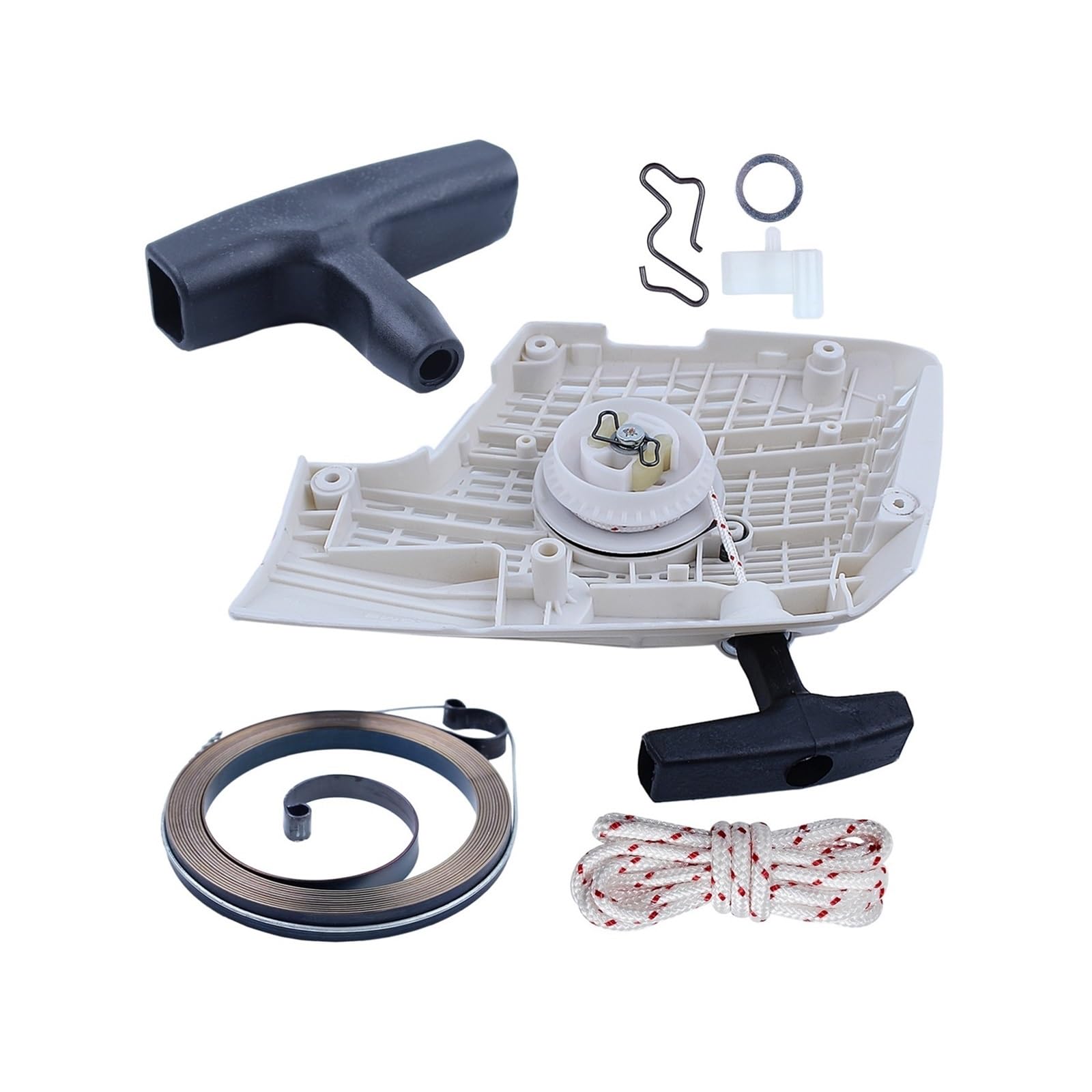 Kit de Arranque por Retroceso con trinquete y empuñadura de Cuerda Compatible con motosierras SS270, MS280, MS270C, MS280C y MS 270/280. Pieza de Repuesto.