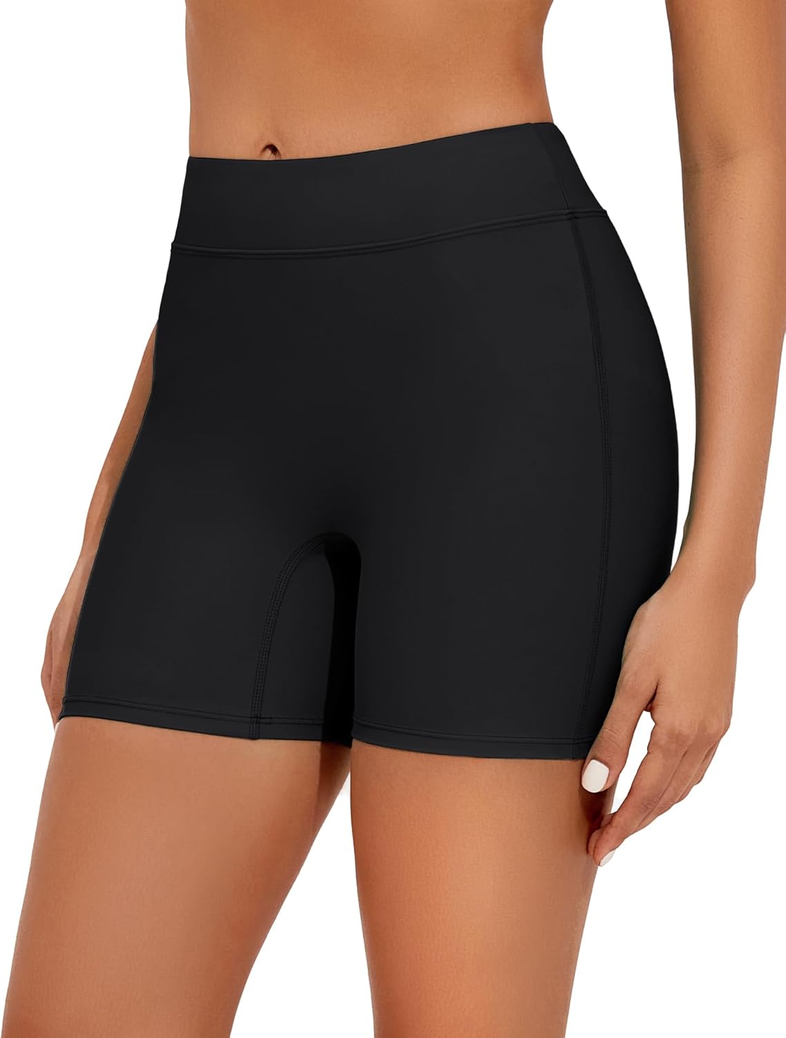 Bonneuitbebe Women's 5" Swim Shorts High Waist Bathing Suit Bottoms UPF 50+ Swimsuit Board Shorts S-XXL - Image 2