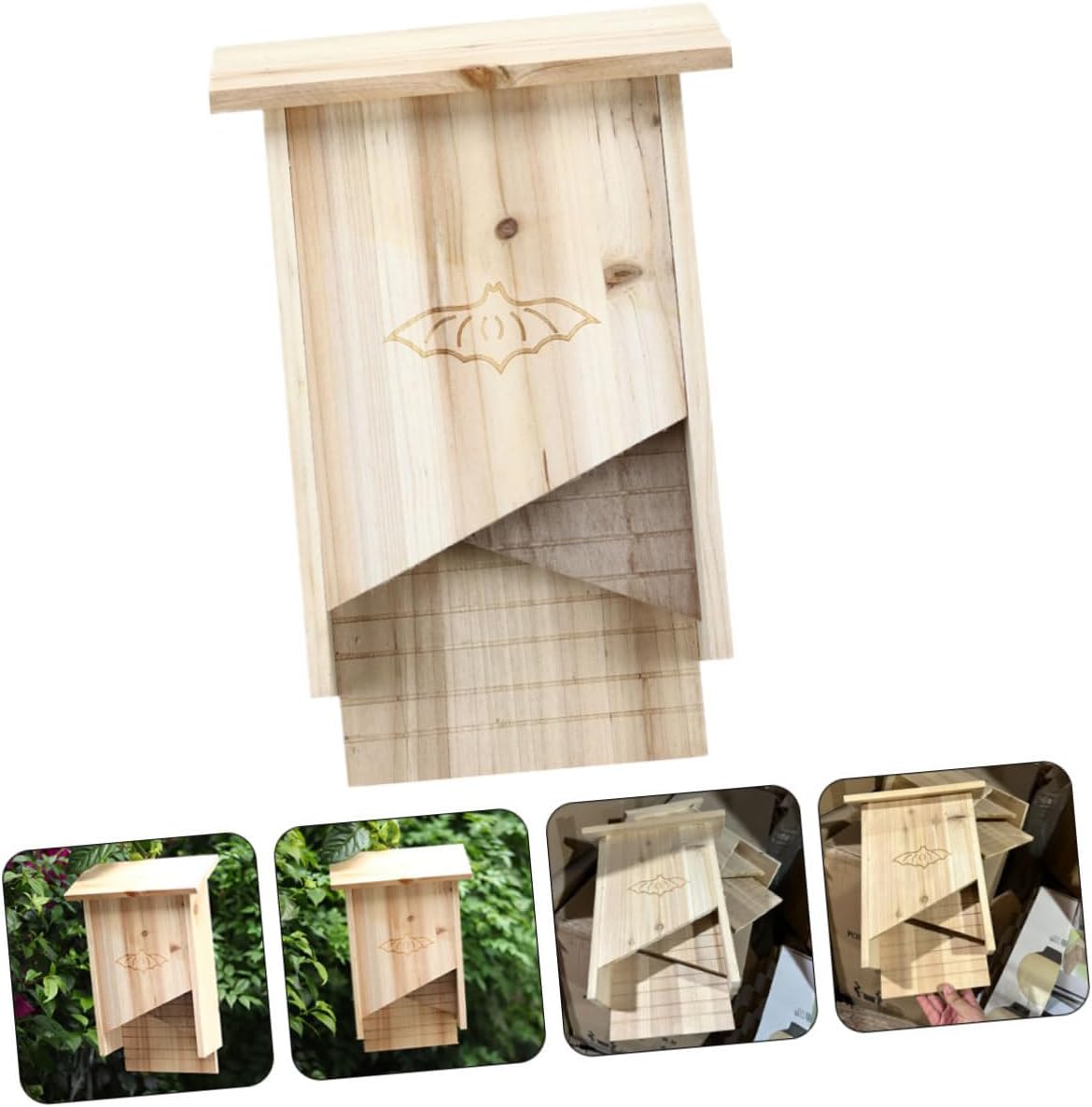 Bat House Outdoor Pet Shelter for Bats Easy to Install and Maintain Lightweight Design for Courtyard and Backyard Use