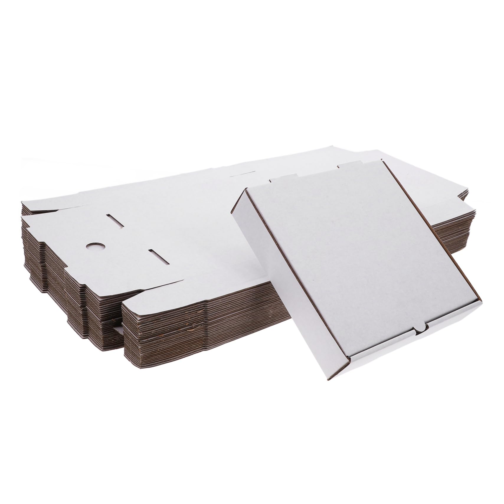 ERINGOGO 30 Cajas de Cartón de Color Claro para Pizza de Papel Kraft Protección y Conservación de Frescura, Envases para Llevar Ideales para Pizza Pequeña y Pasteles