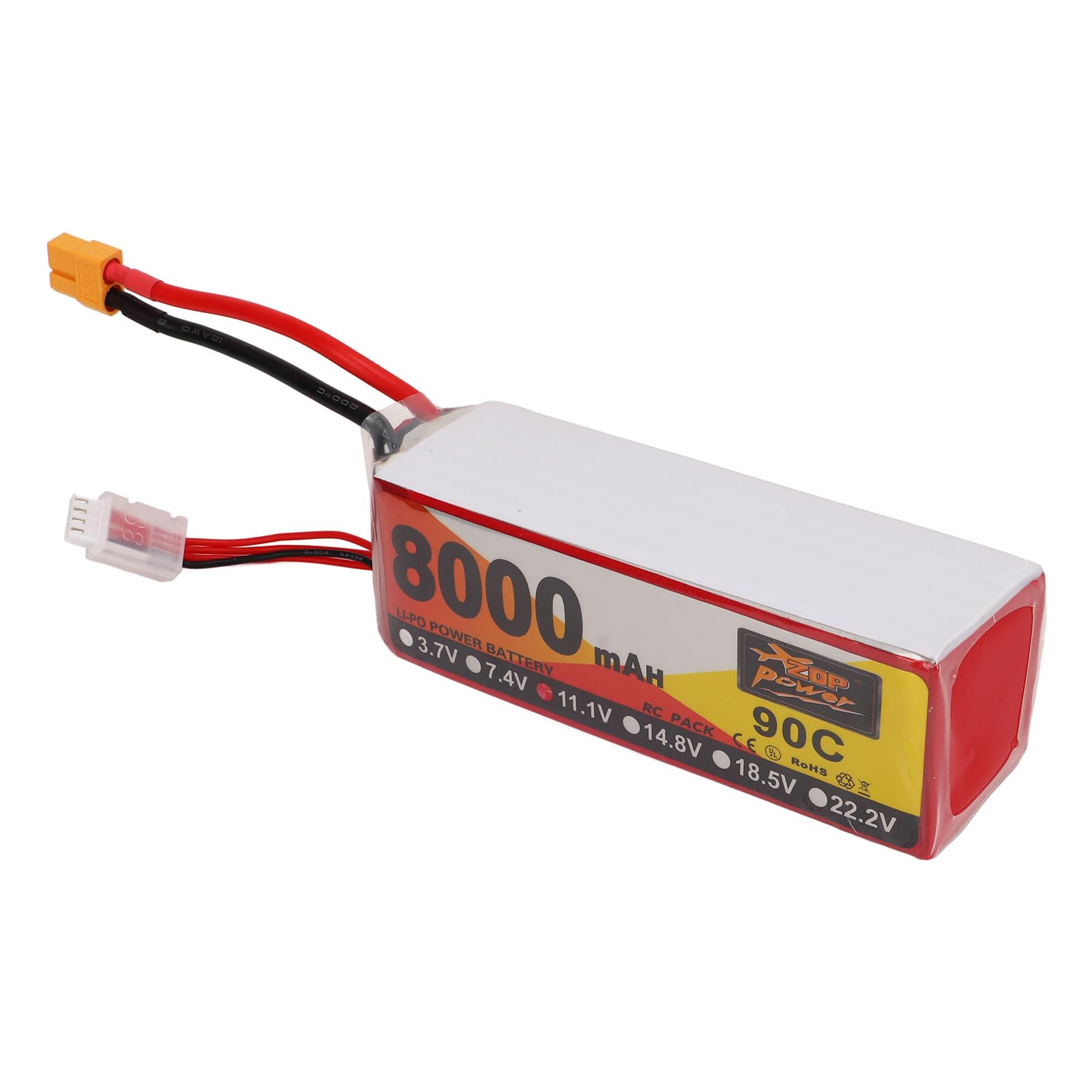 Gonetre Batteria RC Lipo 8000mAh 11,1V 3S 90C con Connettore XT60