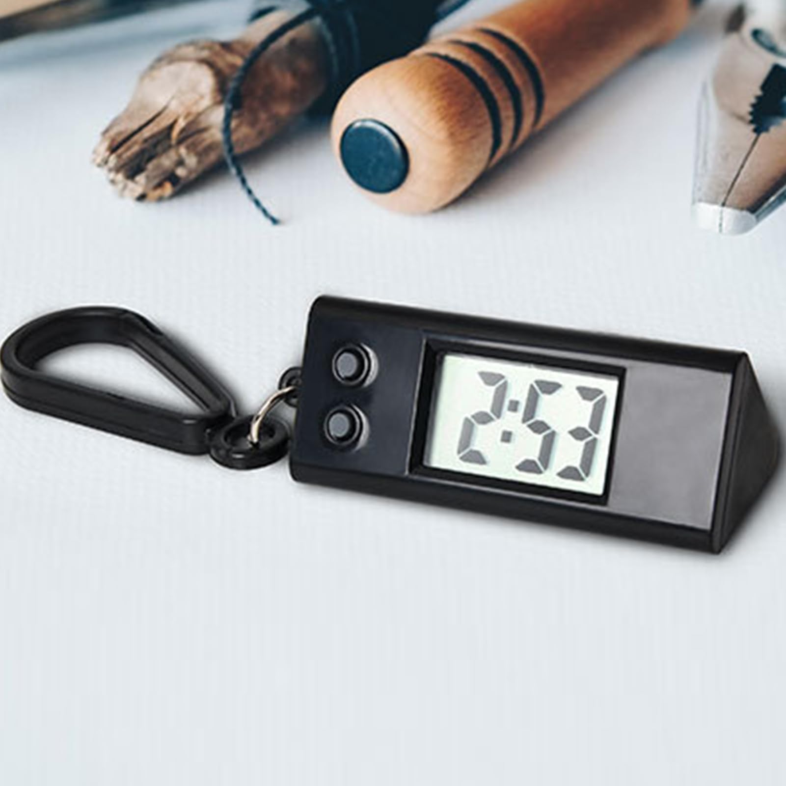 Pocket Watch - Reloj LCD Digital, Mini con Clip | Digital de Cuenta Regresiva portátil, Regalo de de Bolsillo para Estudiantes, Enfermeras, niños, Hombres, Mujeres,