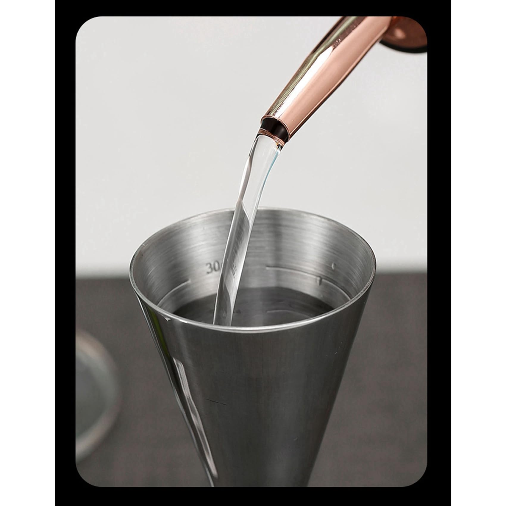 6X Vaso de Medida de Acero Inoxidable de Doble Cabezal para Bar Fiesta Coctelera Medida de Vino 45Ml