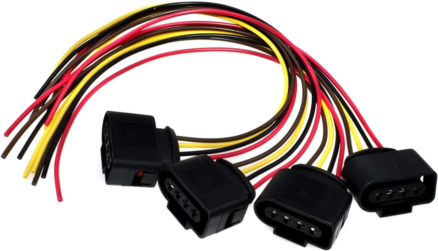Ignition Coil Plug Harness Compatible With VW For Golf 2012-2016 For Sharan 2011-2016 Car Ignition Coil Connector Plug Wiring Harness 4B0973724(1 Set)