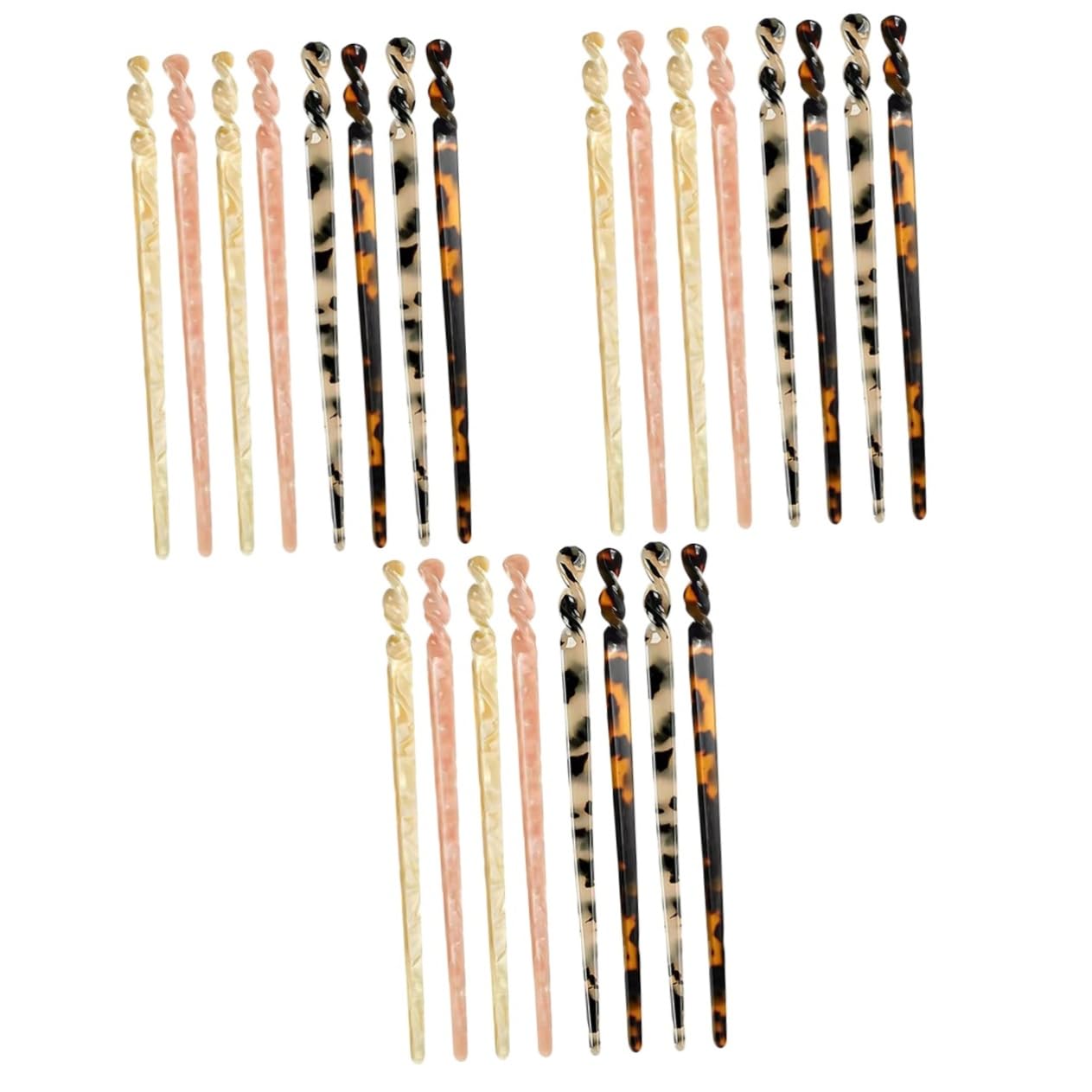 DOITOOL 24pièces Épingles à Cheveux Écailles De Tortue Acétate Pour Chignon Accessoires De Coiffure Élégants Outils De Stylisation Classiques Et