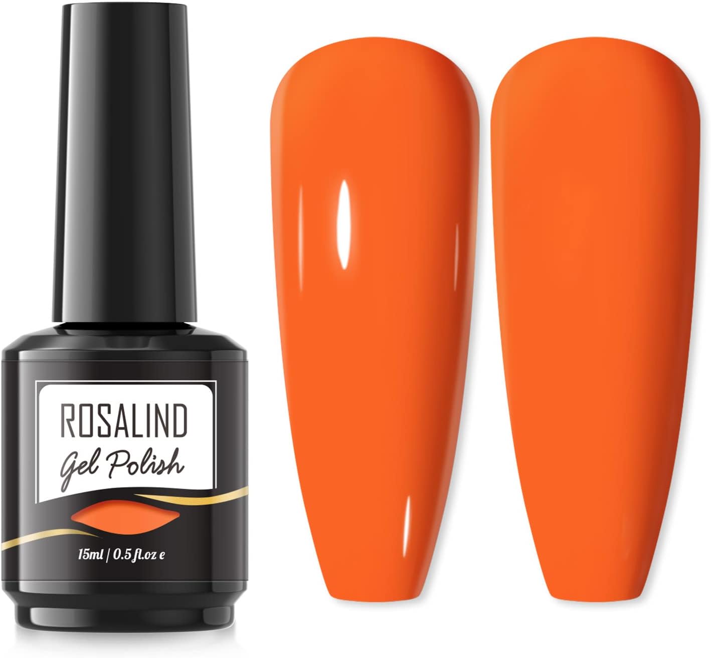 ROSALIND Oranje ​Kleur UV Gel Nagellak, 15ml Gel Nagel, 1 Fles Gellak, Orange Color Gel Nail Polish Set, Nail Art Manicure 1pcs