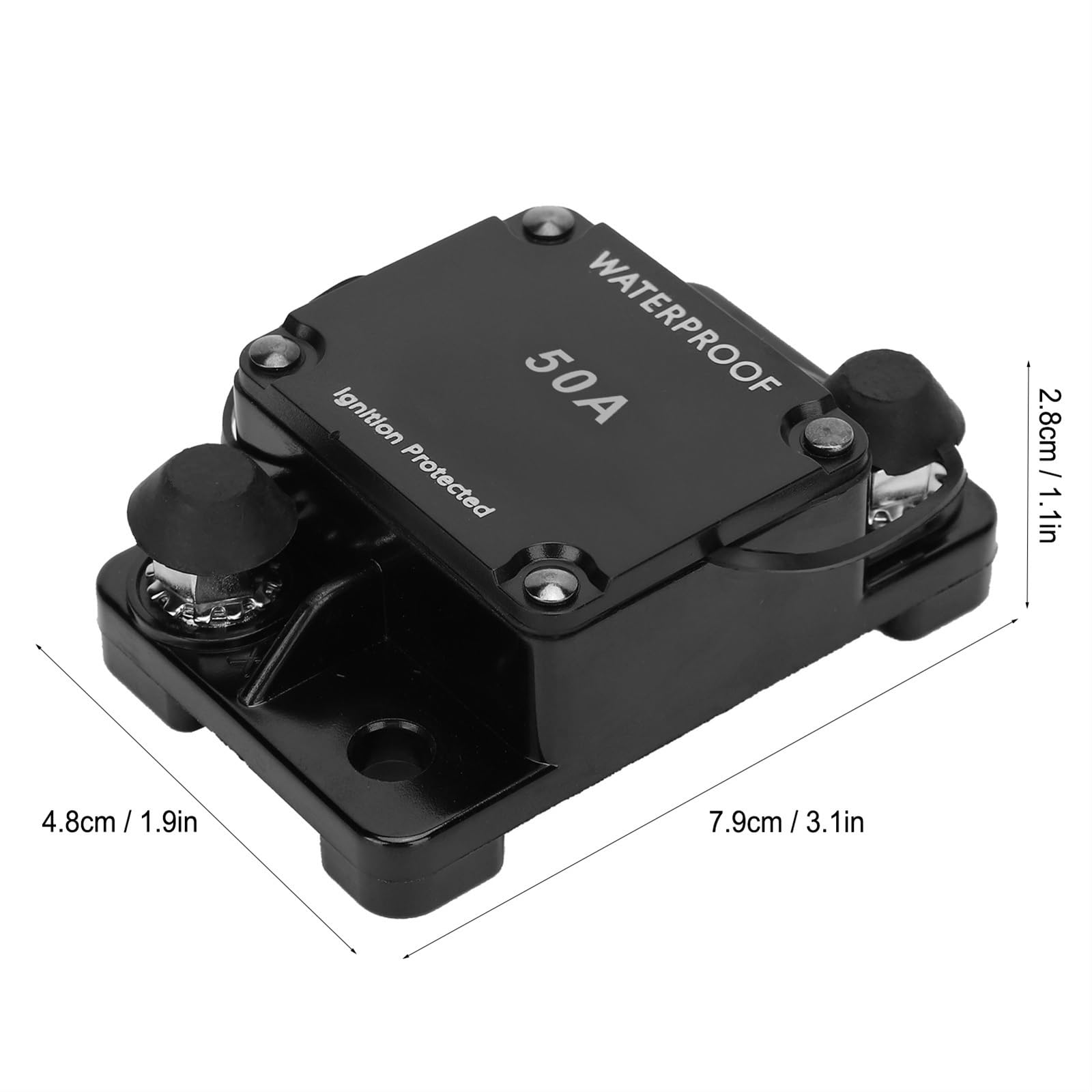 Wyłącznik automatyczny resetujący, uchwyt bezpiecznika, wodoodporny przełącznik DC12-24V HT-608(250A)