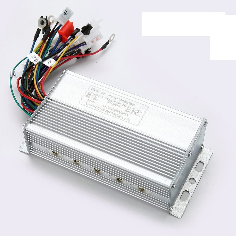Centralina Monopattino Elettrico 36v/48v 350w/450w/500w Motor Controller E-Bike Brushless velocità Driver Controller Accessori for Biciclette Elettriche Brushless Motor Controller(48V500W)