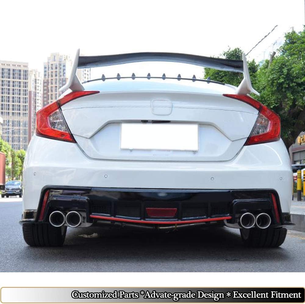 Trunk Spoiler fits for Honda Civic 10th Sedan 2016 2017 2018 Black ABS Rear Boot Lid Highkick Wing Lip Factory Outlet