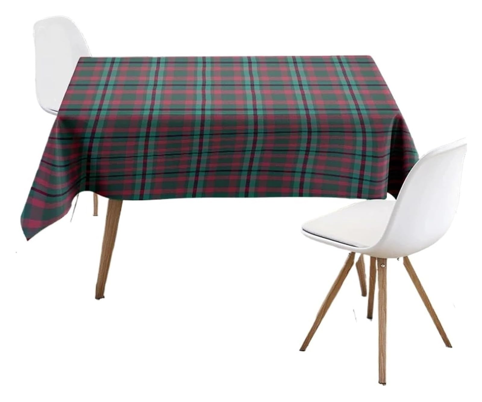 Tablecloth Plaid Tablecloth For Dining Room Decoration Red/Green Checkered Polyester Machine Washable(160x240cm)