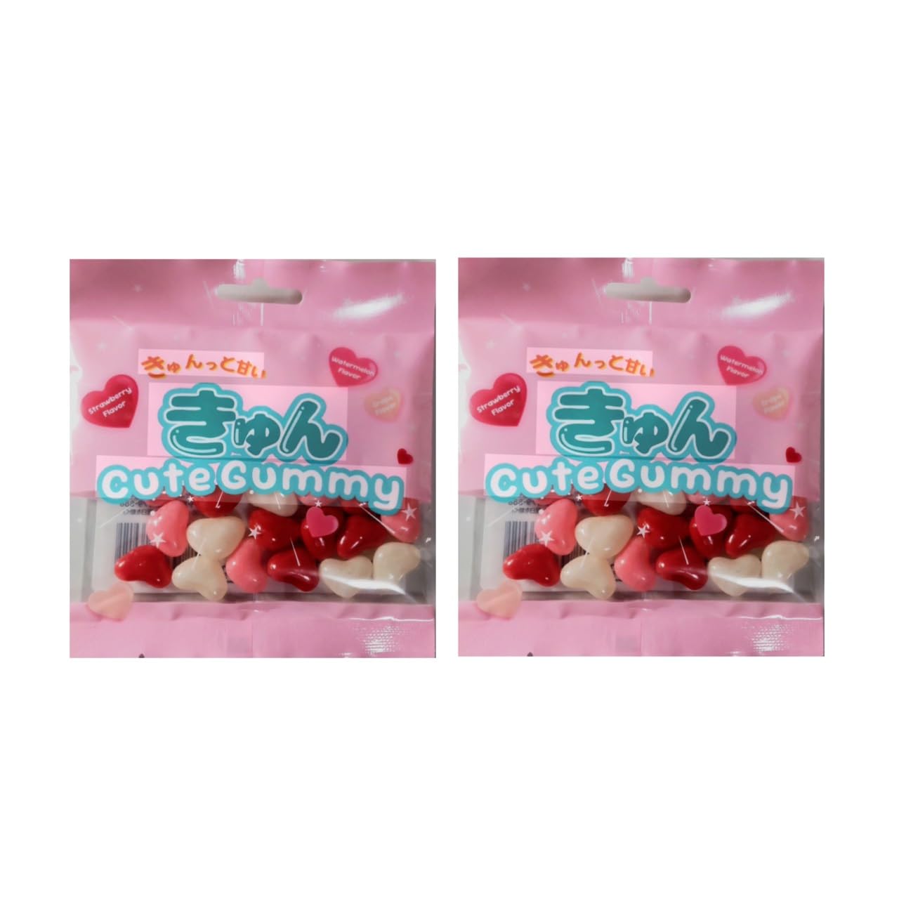 Amazon | きゅんCute Gumm ハート型グミ 60g×2袋｜かわいい ハート き