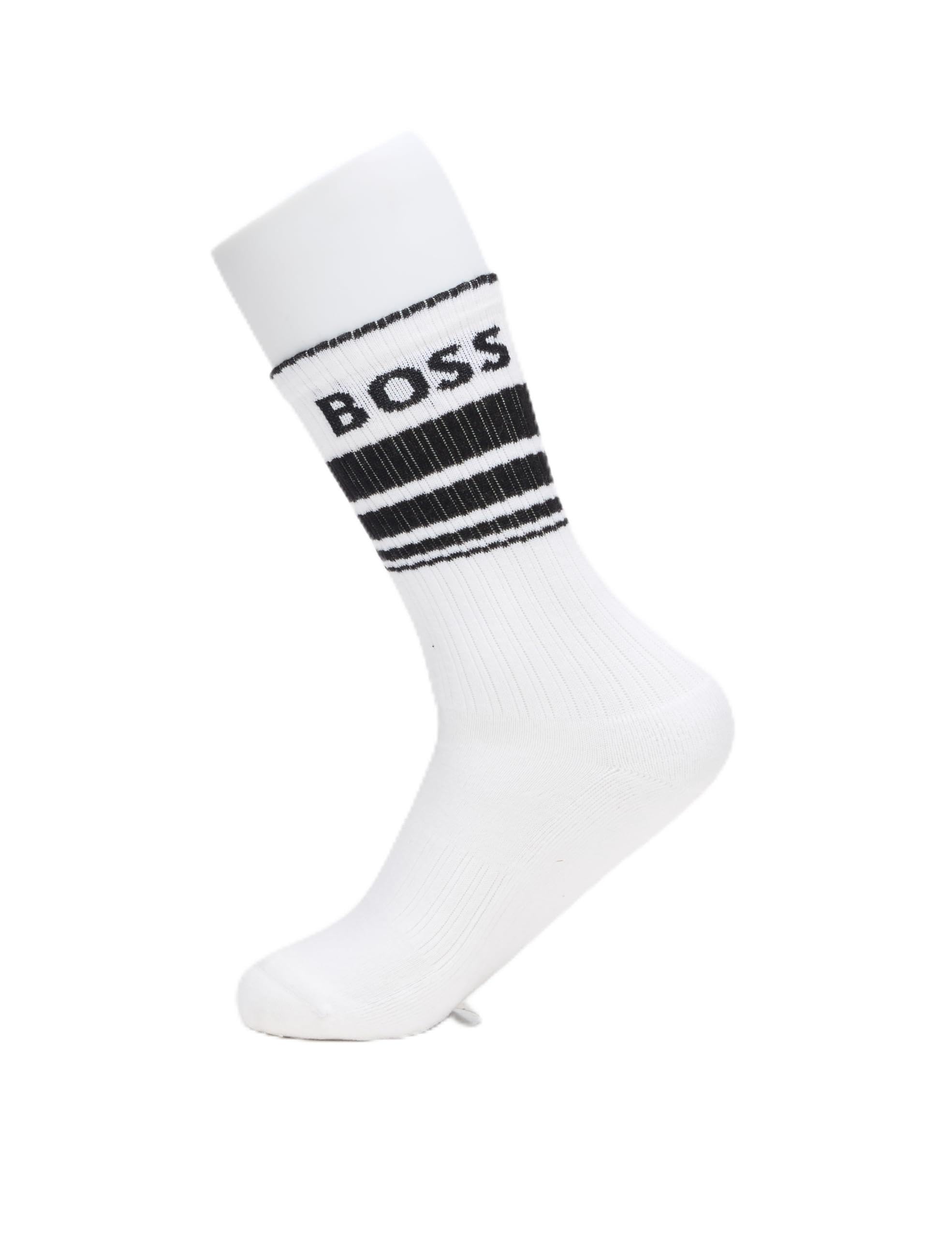 BOSS Men's 3P QS Rib Stripe CC Short_Socks, Natural102, 39-42
