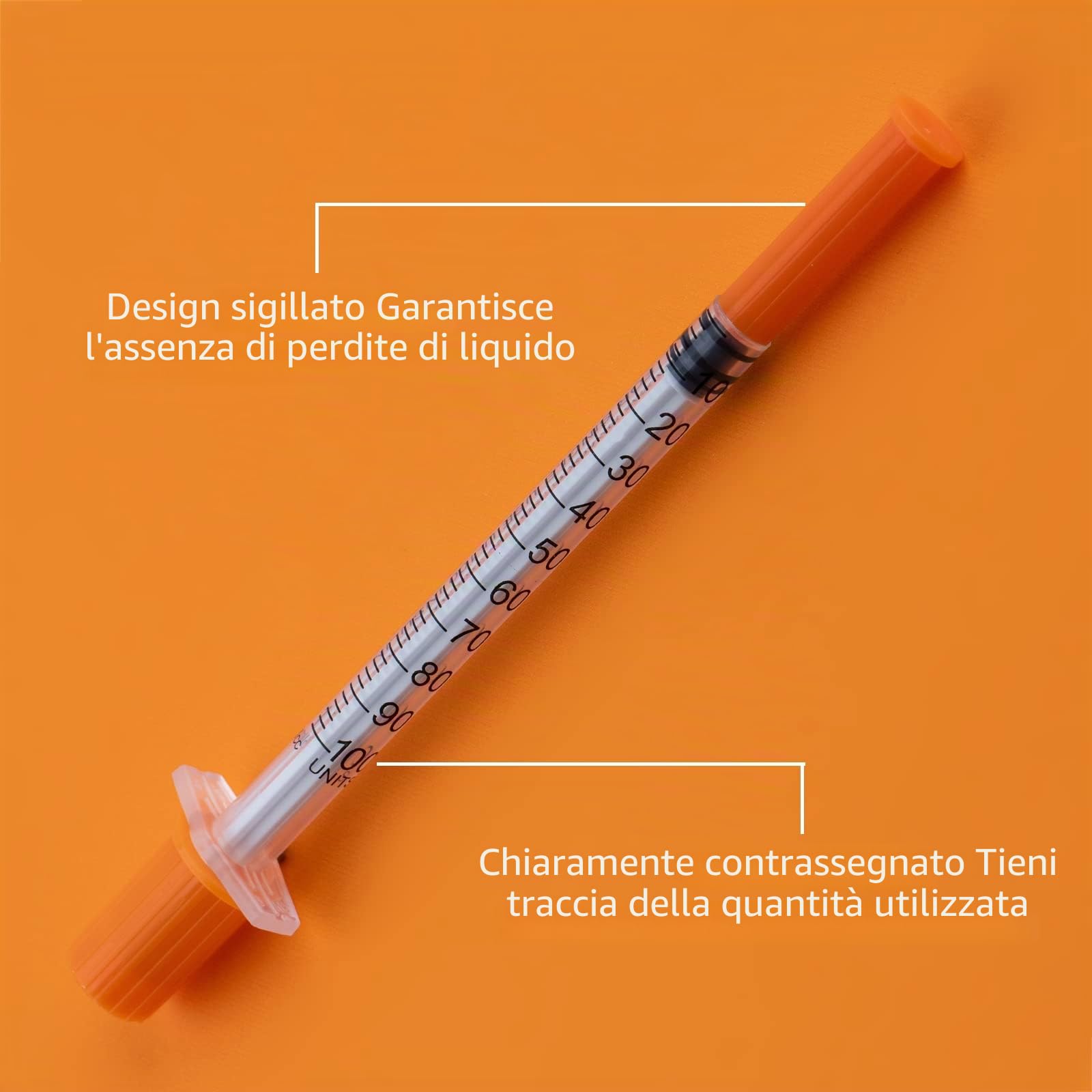 20 pezzi/confezione, misuratore dosatore da 1 ml con 31 G (8 mm di lunghezza), accessori da laboratorio, confezione sigillata singolarmente (20)