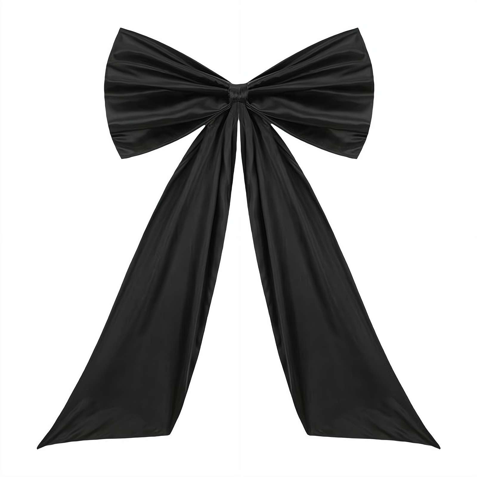 Large Satin Black Bow Wall Decoration - 23.4" x 35.1" Giant Party Bow for Birthday, Bridal Shower, Baby Shower, Wedding, Bachelorette Party, Home Decor (Black)