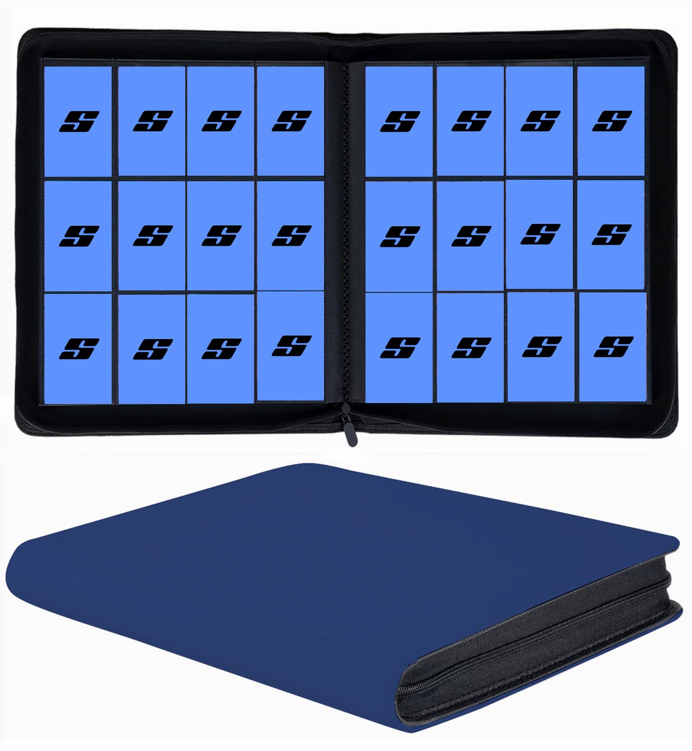 12 Pocket 720 Pockets Trading Card Binder, Ringless Side Loading