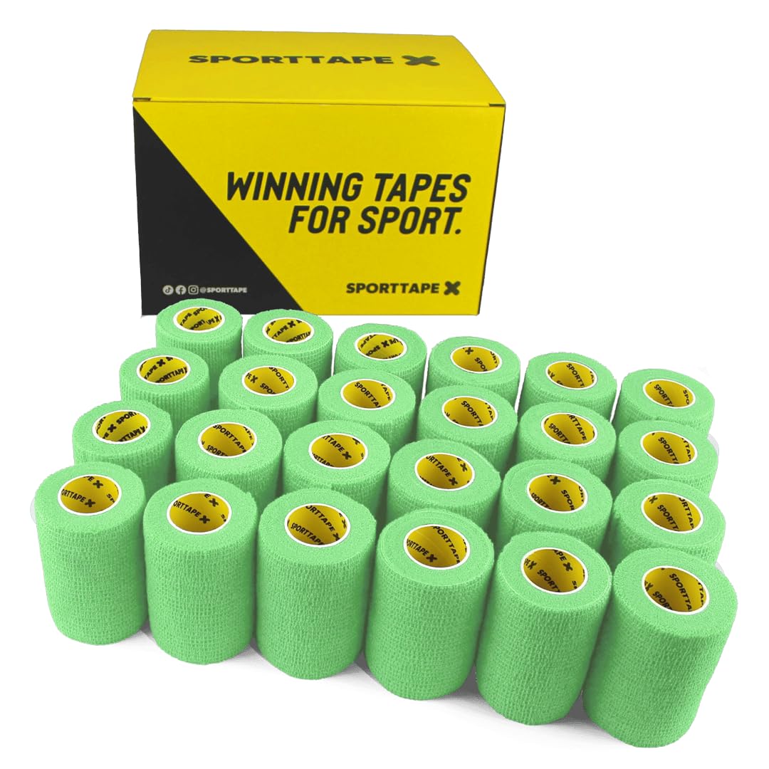 SPORTTAPE 6 Rolls Self-Adhesive Cohesive Bandage, 7.5cm x 4.5m, Beige - Compression & Vet Wrap for Dogs, Horses, Sports Stretch Tape for Football, Ankles, Joints, Fingers, Wrists & Sock Tape — view 33