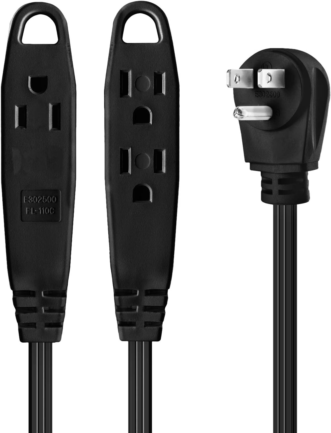 MAXIMM 5 Feet 3 Outlet Extension Cord/Wire, 3 Outlet