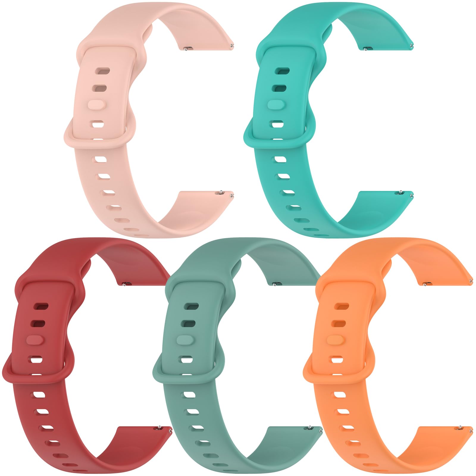 Colorful Silicone Bands Compatible with Garmin Bounce Kids Watch, 5-PACKS Boys Girls Wristbands Adjustable Strap Intended for Garmin Bounce Replacement Bands-image-35