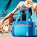 Gonex Swim Bag, Gym Bag for Women Men, Swimsuit Bag Wet Dry Separated Sport Duffle Bag Travel Tote Luggage Bag Medium Blue