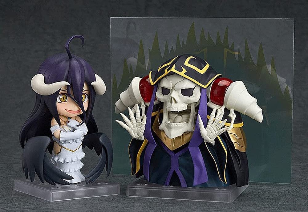 Overlord Figur - Albedo, Ainz Ooal Gown Anime Actionfigur, Bewegliche Figur Statue Spielzeug PVC Figur Modell Exquisite Ornamente Sammlerstück Wohnkultur Fans Geschenk (2 Stück)