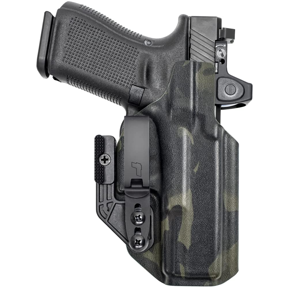 Tulster Oath IWB Kydex Holster fits: Glock 19 / 19X / 23/25 / 32/44 / 45 | Optic Compatible Inside The Waistband Appendix Concealed Carry