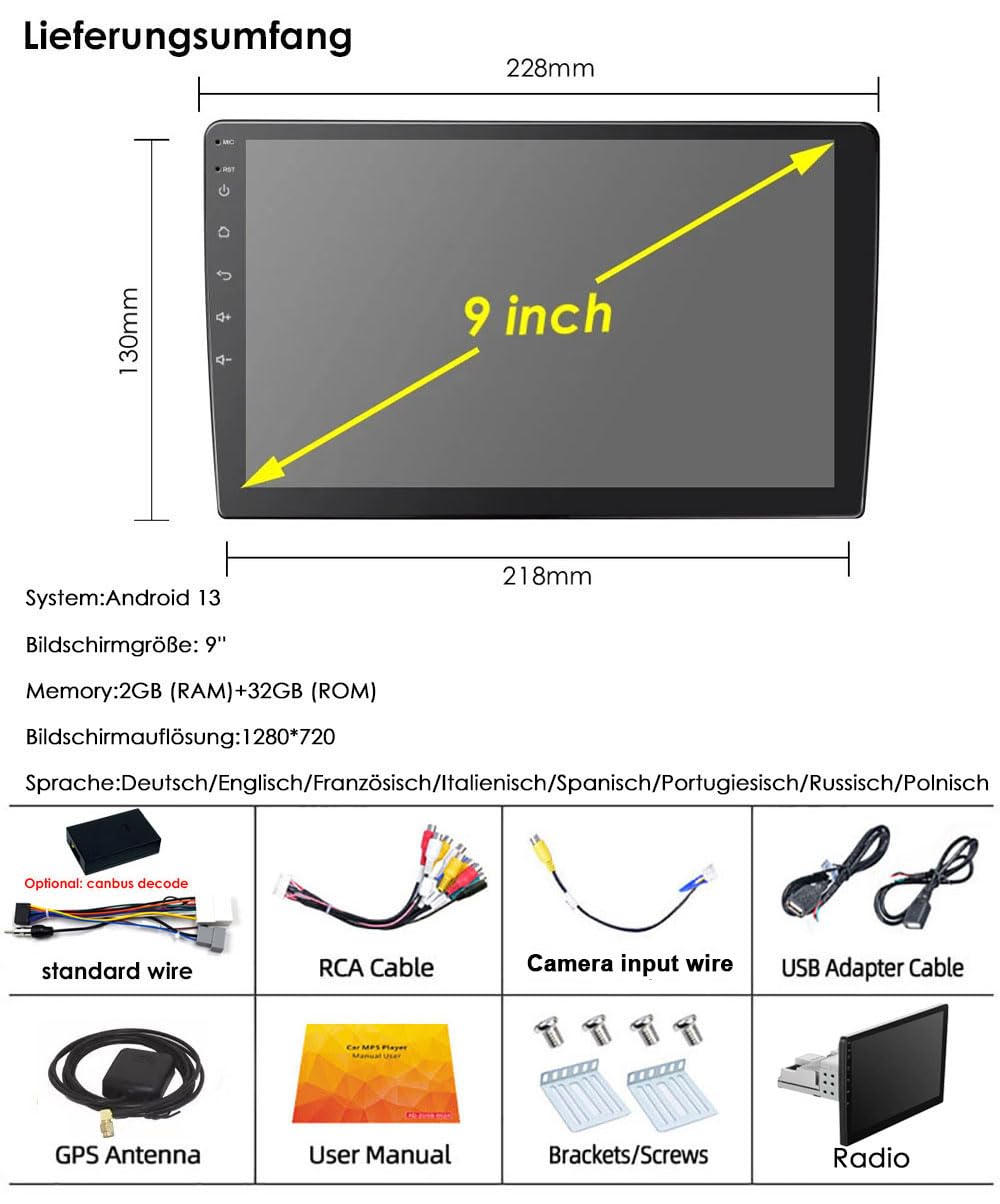 GPS Navigationsgeräte für Auto LKW,GPS Navigation Lebenslang Kostenloses Kartenupdate 2024 Europa Karten Auto Navigationssystem,Carplay Media Stereo
