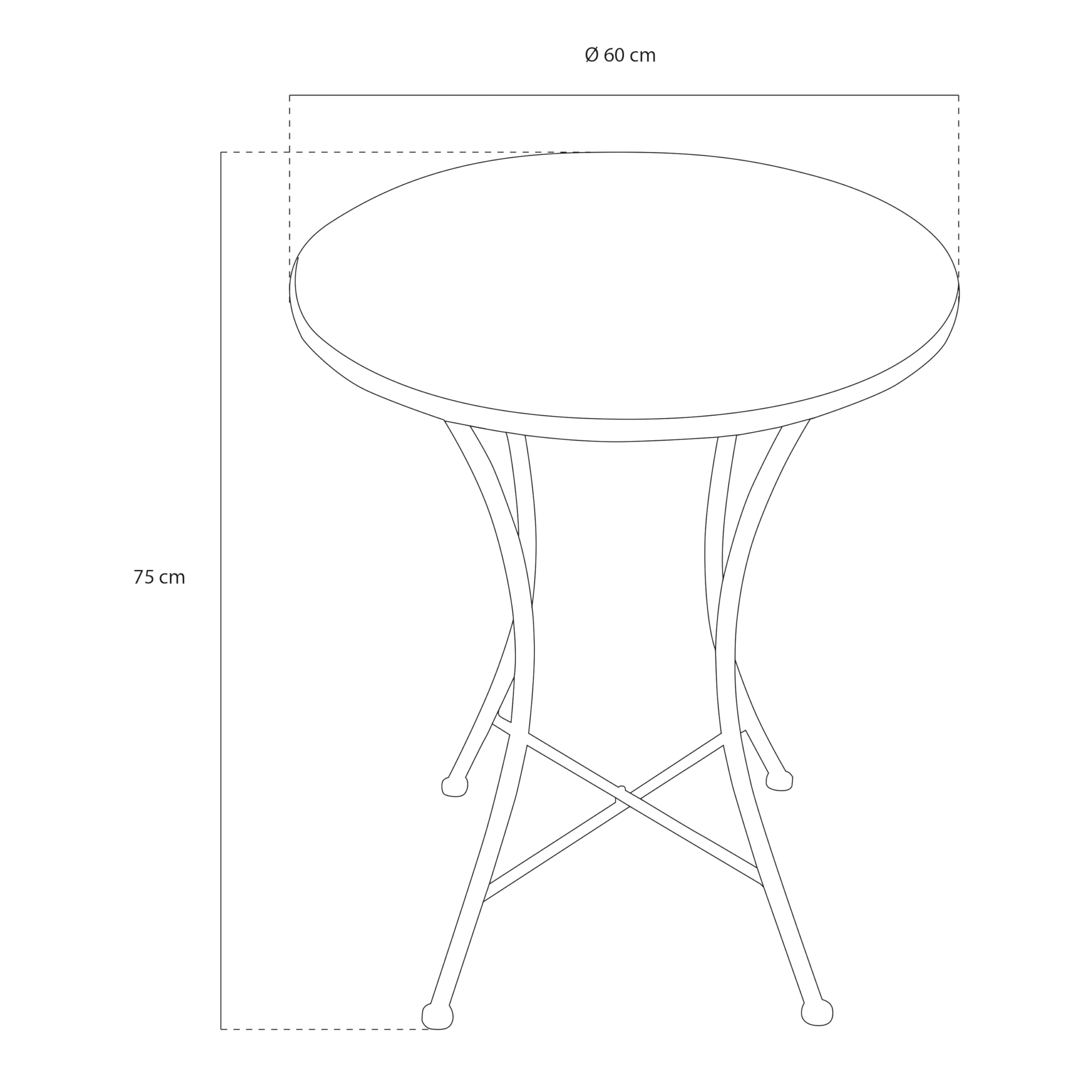 AXI Amélie Table Bistrot Mosaique Earth Brown 60 x 60 x 75 cm Table D'Appoint Extérieur Jardin