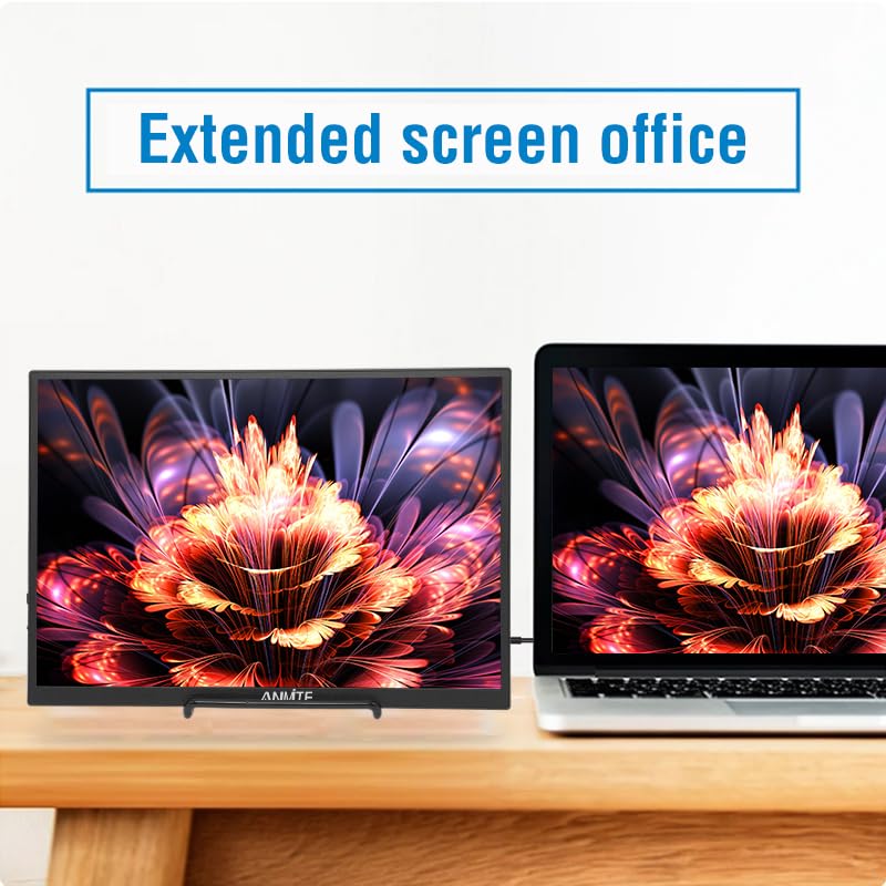 Image of Portable Monitor for Laptop 10.5 Inch Computer Gaming Display Metal Enclosure Mobile Display External Display for Xbox PS4 Phone with Speakers Type-C USB-C HDMI IPS FHD 1280P LED Screen
