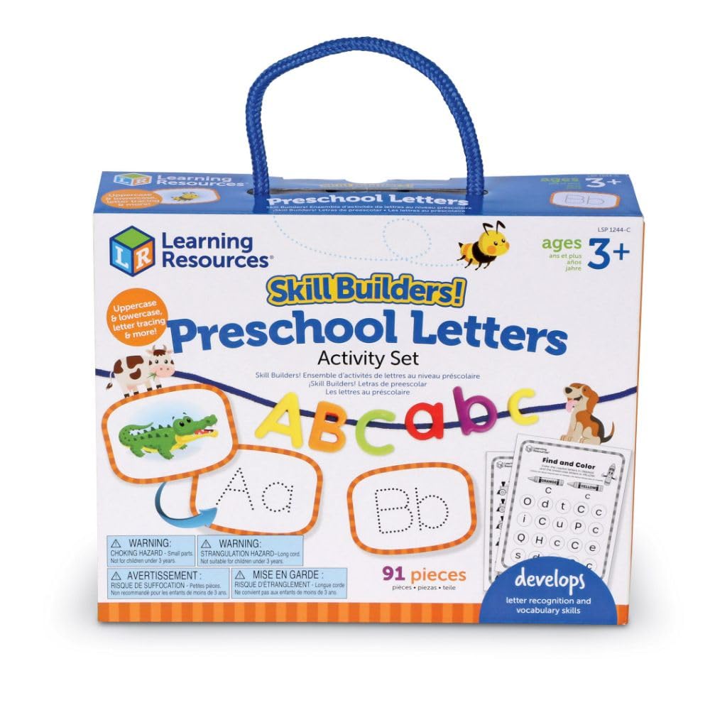 Learning Resources Set de Actividades Skill Builders Sonido para Aprender Las Letras y el Alfabeto, Aprender el Alfabeto, Letras mayúsculas y minúsculas, Juguetes para Leer para 3+
