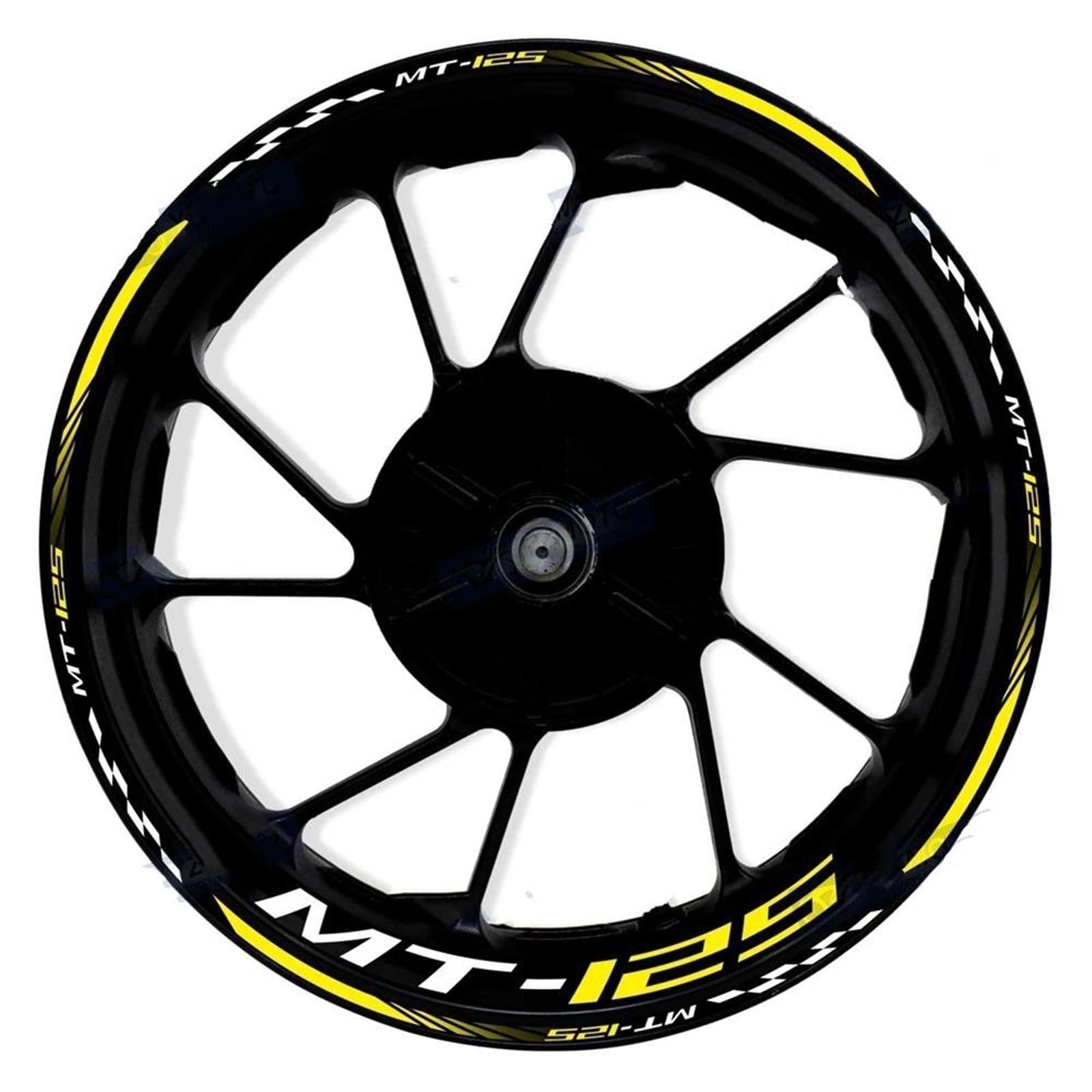 Motorcycle Wheel Stickers Sports Edge Stripe Reflective Film for Yamaha MT-125 MT125