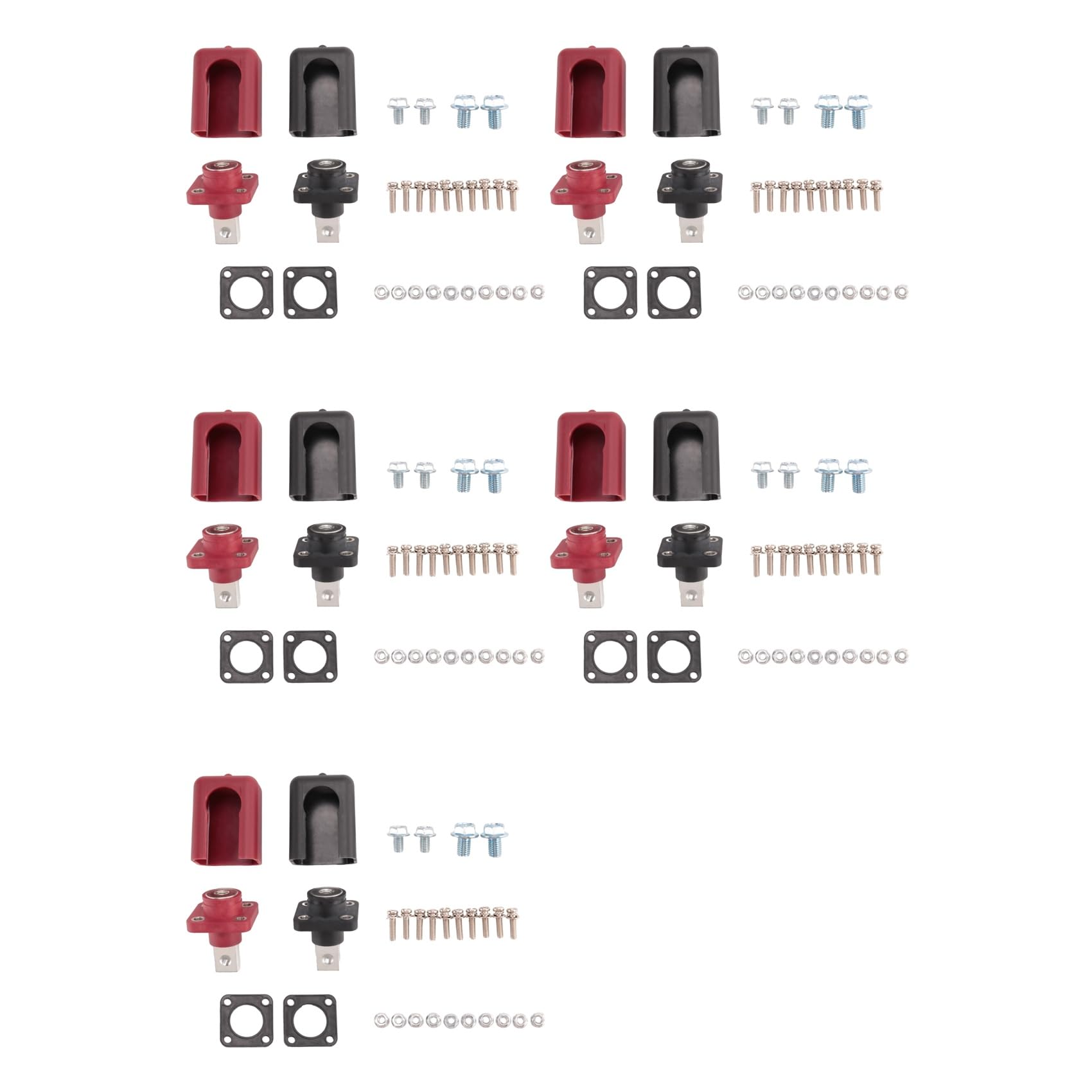 Kueohse 10 Pcs 200A All-Copper Lithium Battery Post High-Current Copper Terminal Battery Connector Storage Terminal(A)