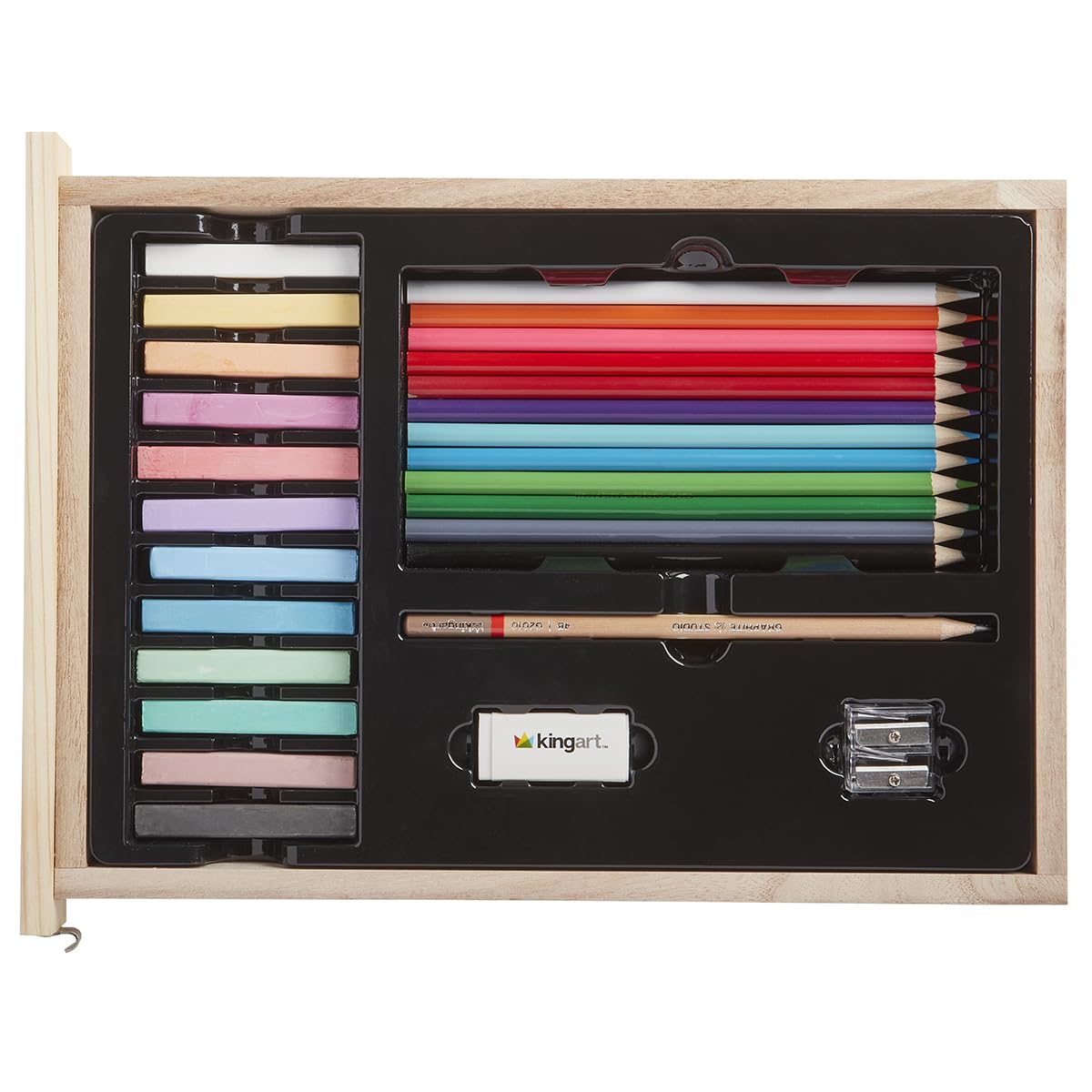 Amazon.com: KINGART 105-Piece Wooden Easel Art Supplies Set