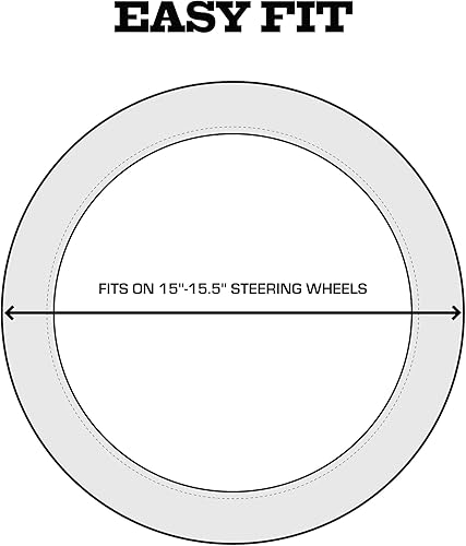 Miniatura 5 de Hooey Funda para volante, ajuste universal, fácil de instalar para automóviles, camiones, camionetas, SUV, Hazer (Baja)