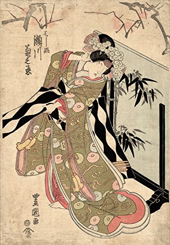 Japan Tale Of Genji Njapanese Actress Segawa Kikunojo In The Role Of Hashihime In Murasaki ShikibuS Tale Of Genji Woodcut By Toyokuni Utagawa C1823 Poster Print by (18 x 24)