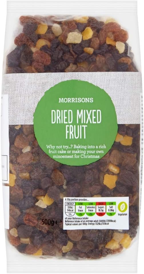 Morrisons Dried Mixed Fruit, 500 g Amazon.co.uk Grocery