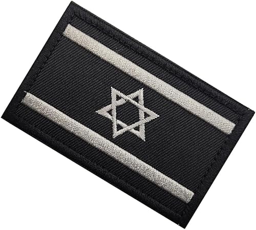 Miniatura 6 de 2 parches de bandera de Israel para coser en bordado, insignias tácticas israelíes de IL, emblema militar de moral militar, parches de gancho para
