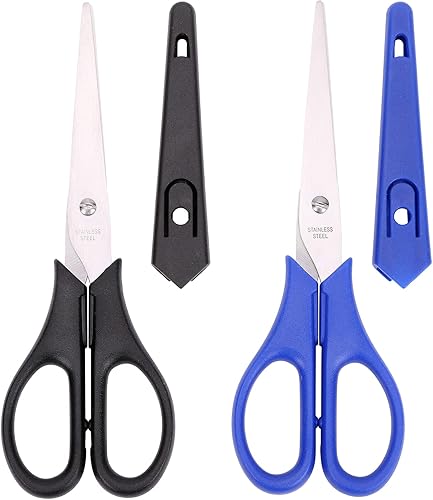 Tijeras multiusos de 6.5 pulgadas, tijeras afiladas de acero inoxidable para oficina, hogar, escuela, estudiantes, hogar, uso general, suministros