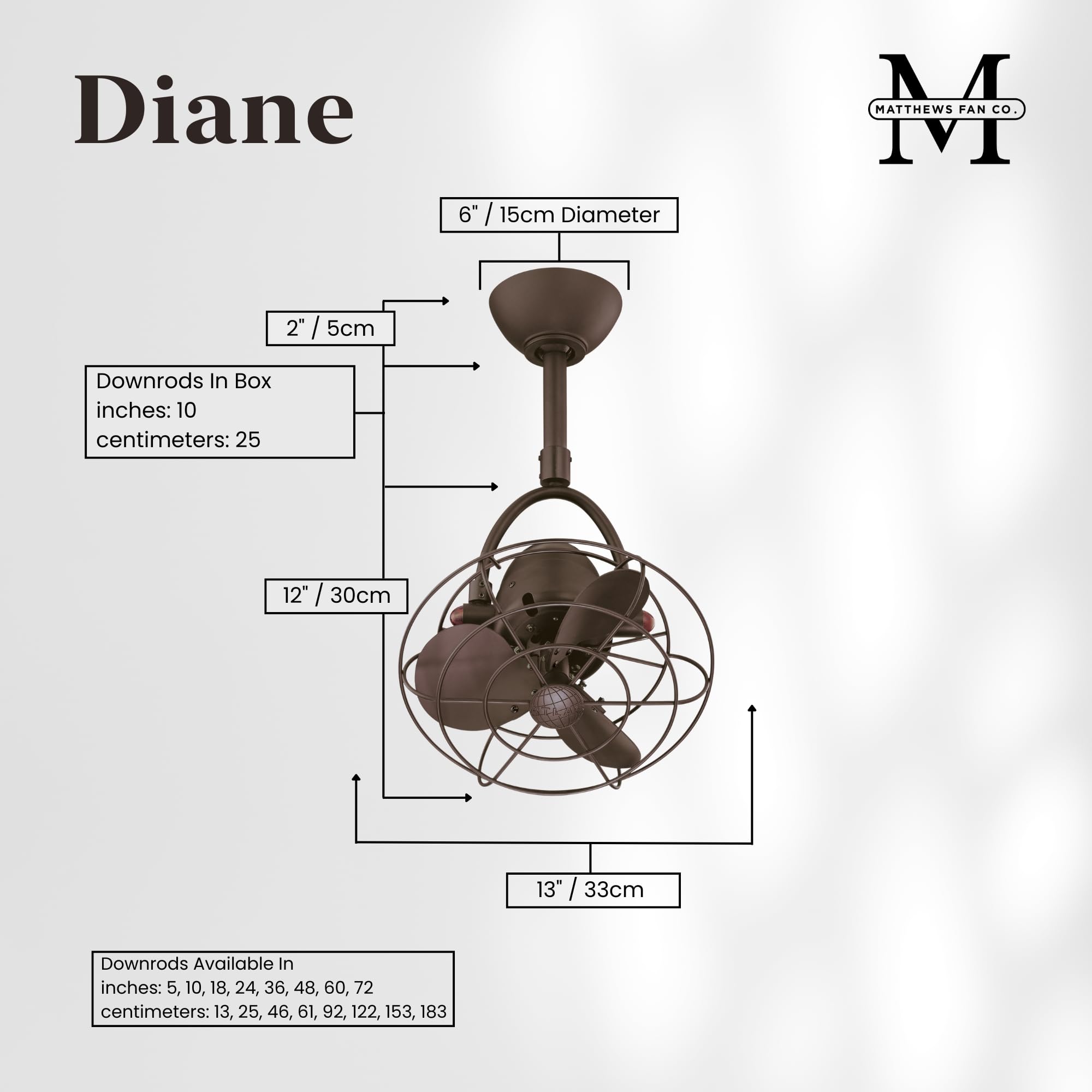 Matthews DI-TB-MTL Diane Damp Rated 90° Oscillating 13
