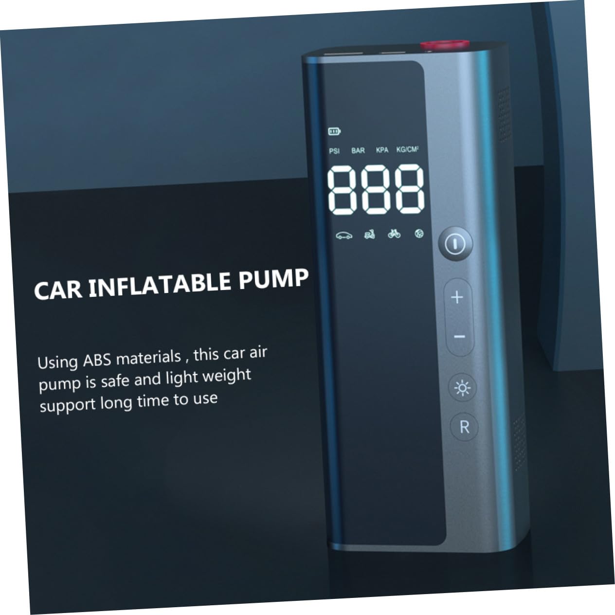 Autoreifenpumpe mit Digitaler Anzeige, 15 Zylinder, Schwarz