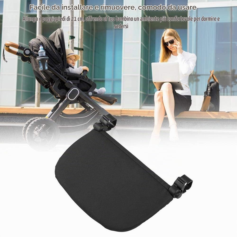 Pedana per passeggino 21cm per passeggino YOYA VOVO Pedana infantile Accessori per YOYO Pram Sleeping Extend Board(nero)