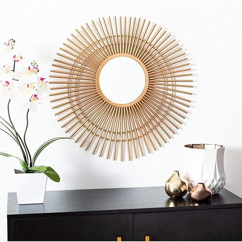 Safavieh Home Marlit Gold Sunburst - Espejo decorativo de 24 pulgadas