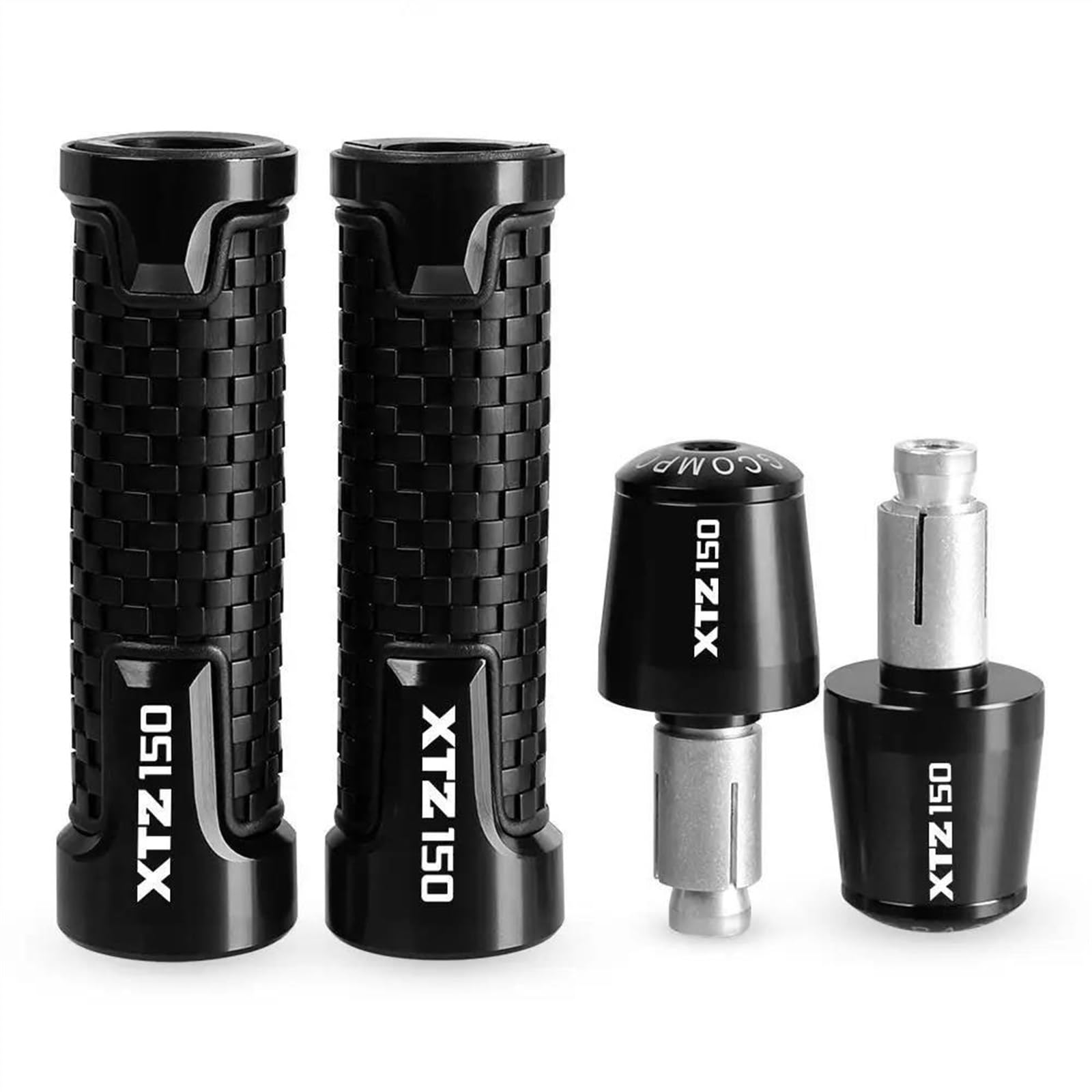 for Yama&ha YZF XTZ150 2018 2019 2020 XTZ 150 Motorcycle Accessories 7/8 22MM Handlebar Hand Grips Handle Bar End Cap plug(Black)