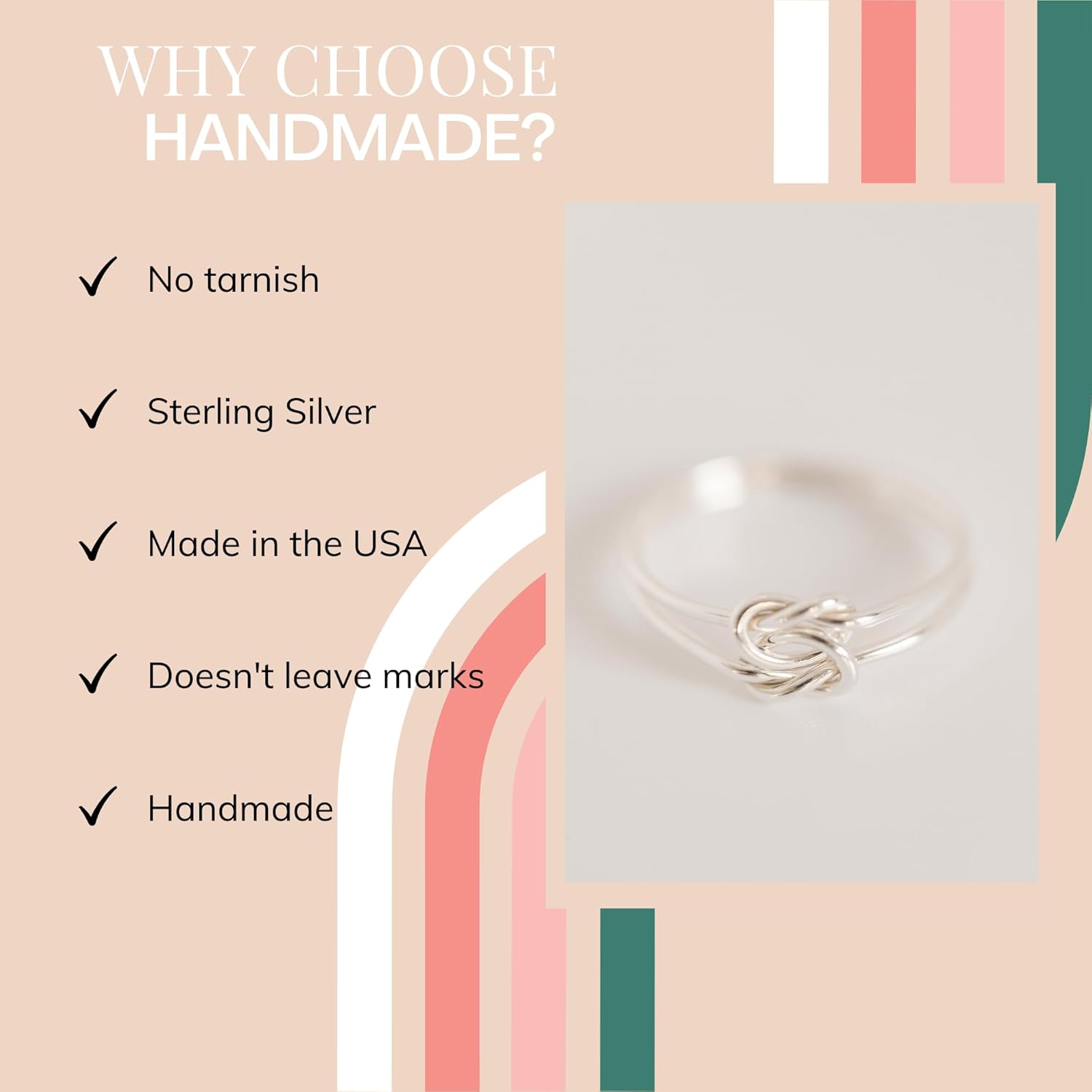 Handmade Double Knot Gold Filled & Sterling Silver for Women