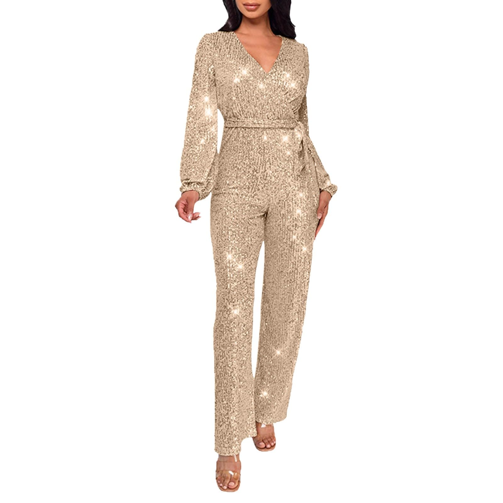 WE Fashion Dames jumpsuit met pailletten