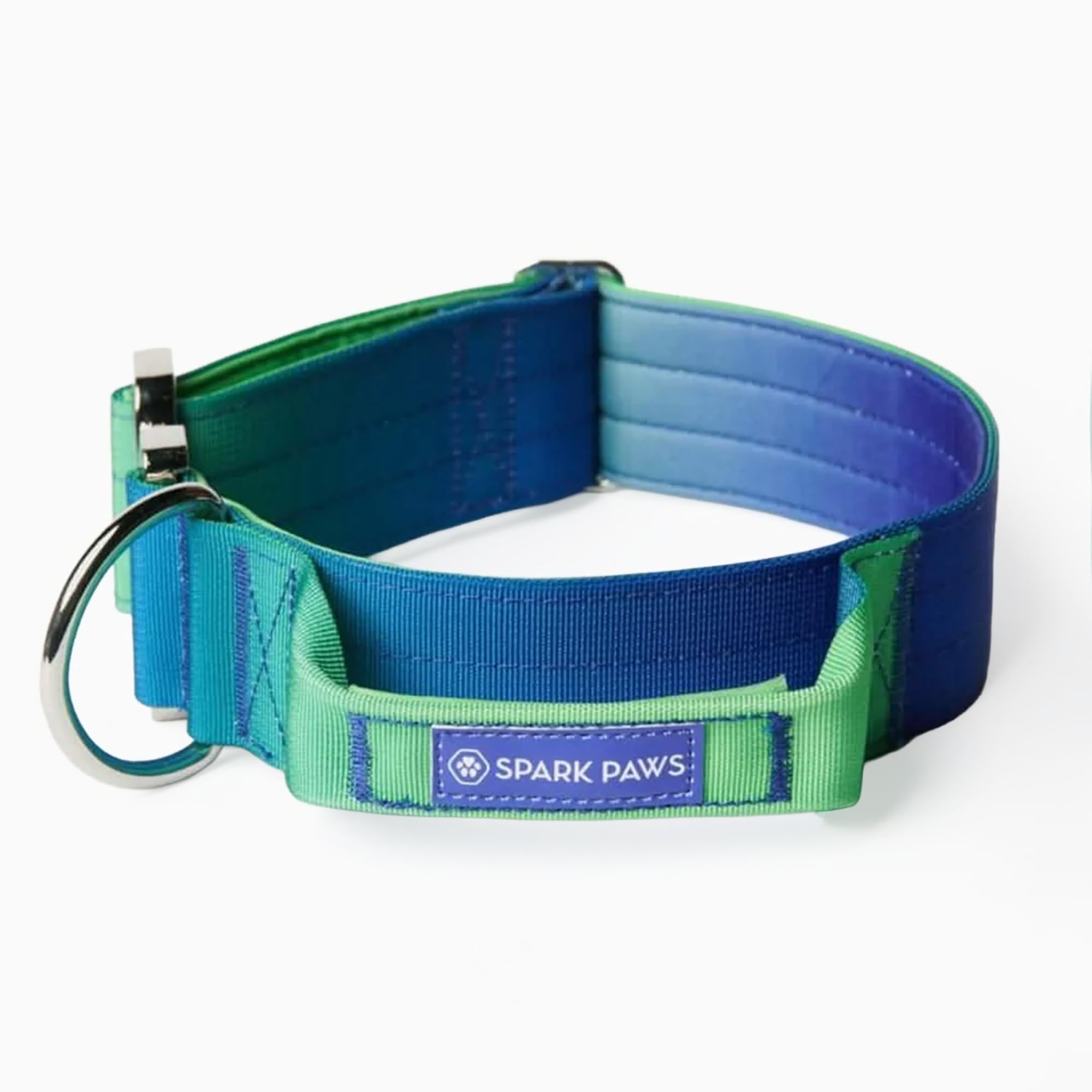 Tactical Dog Collar with Handle - Premium Quality Collar, Robust and Durable Design for Large, Strong Breeds - Pitbulls, Labradors, GSD - Lime Wave - L - 1.5" — image 1