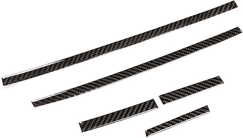 Miniatura 2 de 5 piezas compatibles con Toyota Hilux 2015 2016 2017 2018 2019 2020 2021 fibra de carbono suave 3D adhesivo interior control central decorativo