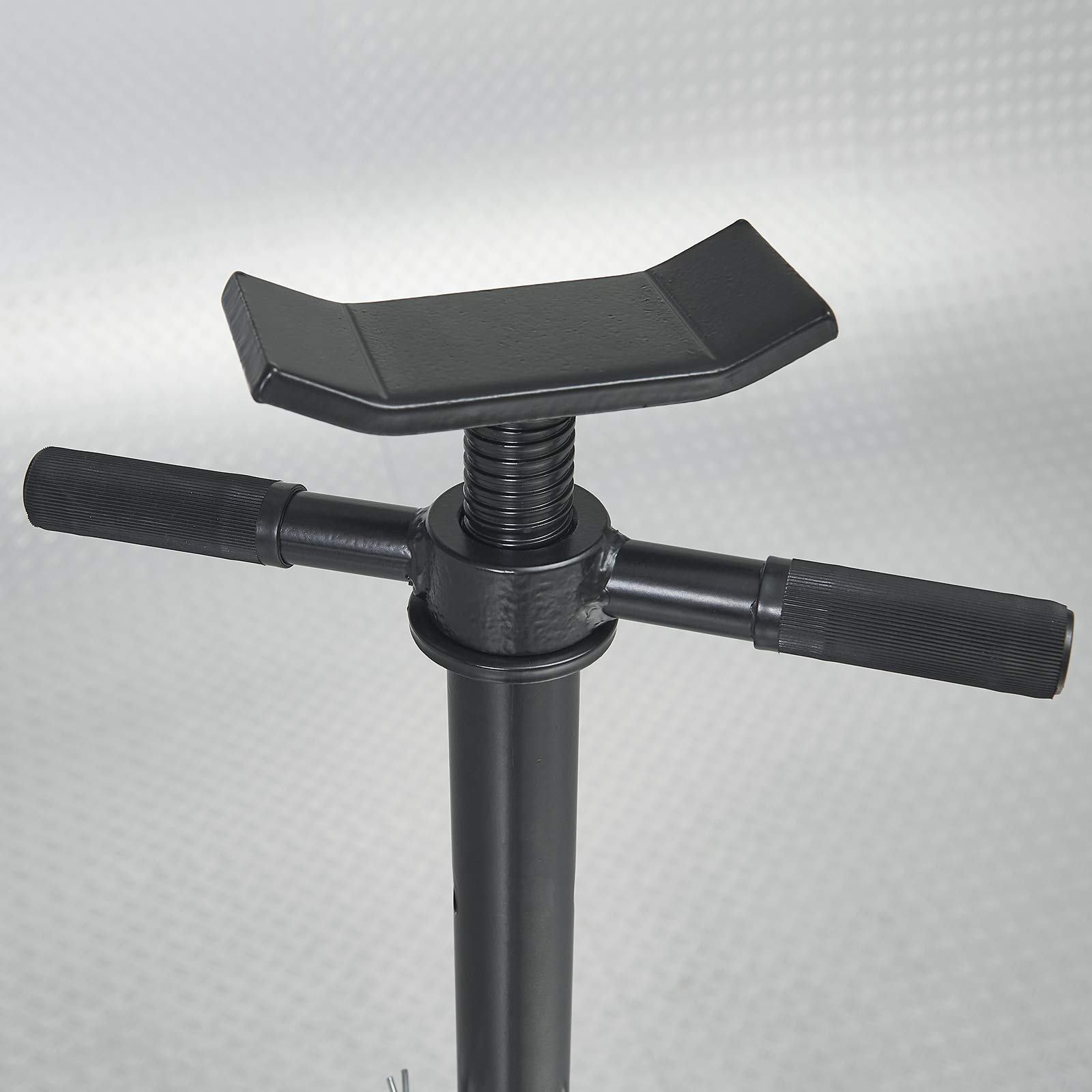 Datona Spindel Unterstellbock 2 Tonnen für Auto Hebebühne und Scherenhebebühne höhenverstellbar 120 bis 190 cm mit Sicherungsbolzen Clip und geschweißter Stahlkonstruktion 1 Stück | 2 Tonnen pro Stück, 120 bis 190 cm, Spindel, Sicherungsbolzen