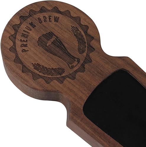 Miniatura 3 de Fanfoobi Mango de madera para grifo de cerveza de pizarra para kegerator, hecho de madera de nogal natural, 8.3 pulgadas de longitud, regalo para