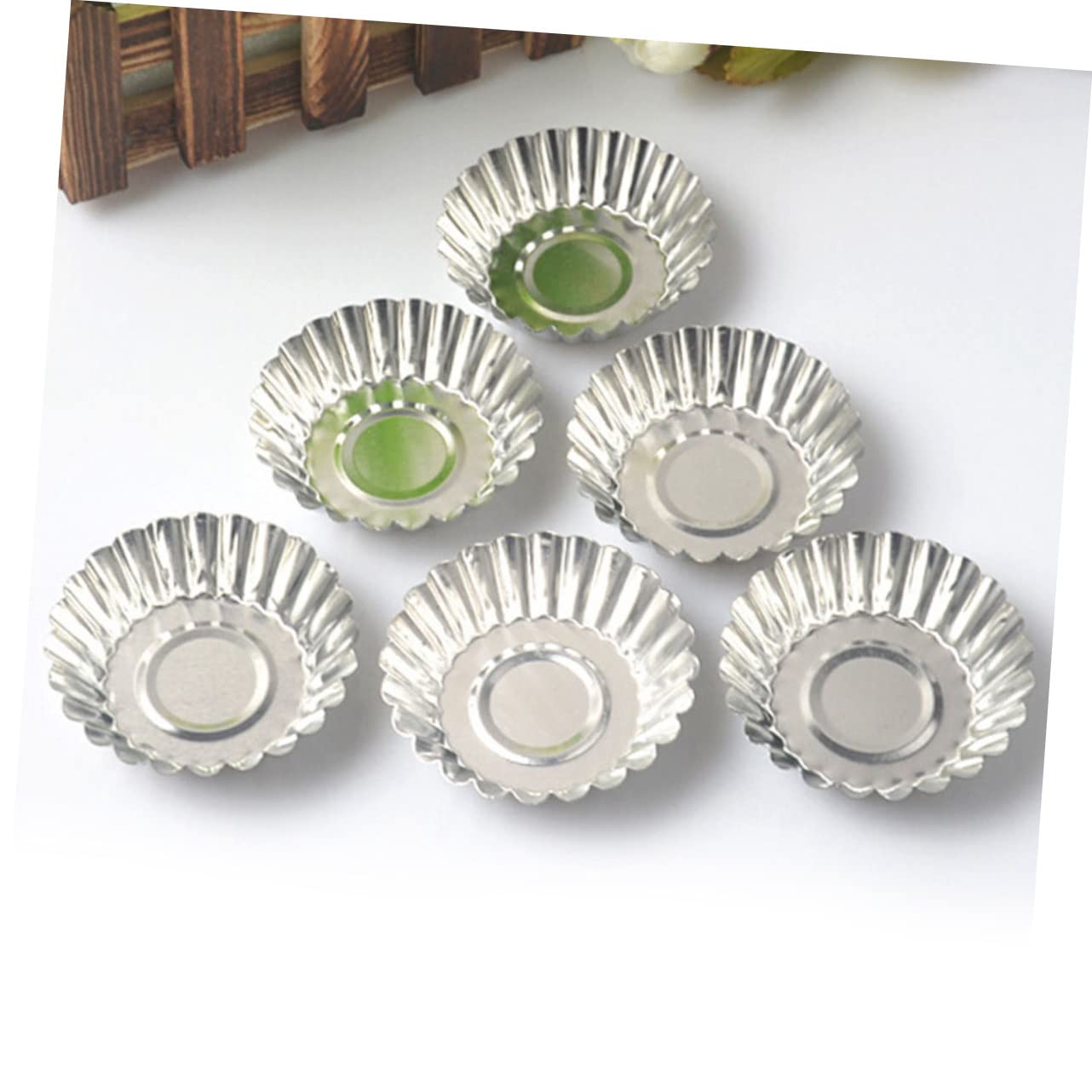 Zerodeko 100piezas Molde Para Tartaletas De Huevo De Metal Revestimiento Antiadherente Para Hornear Cupcakes y Muffins